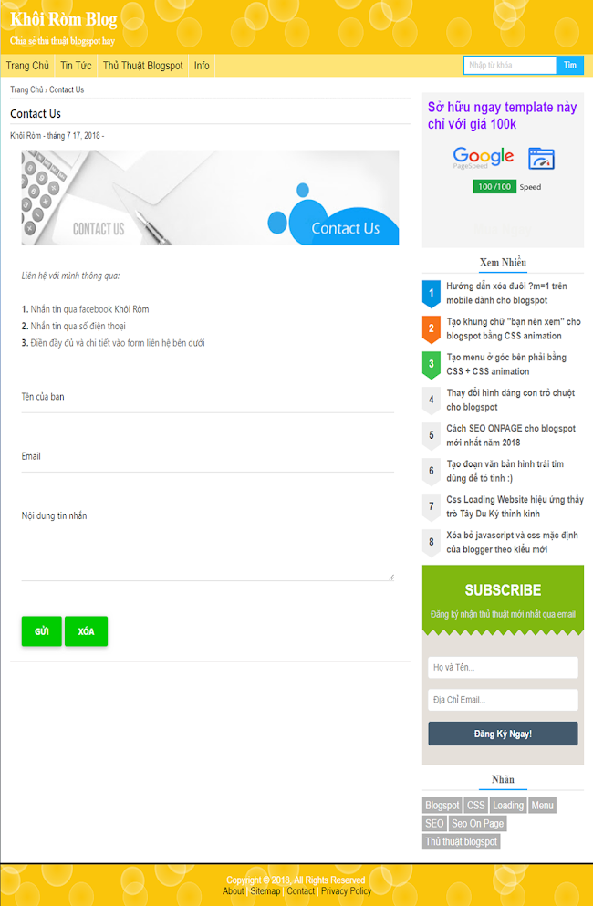 Template Blogspot Super Fast Load Template Ver 2